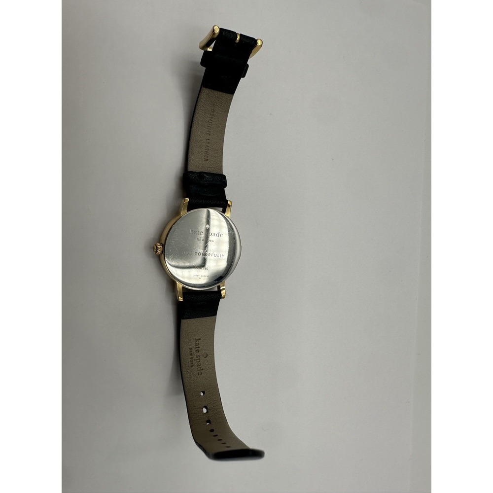 Kate Spade Scallop Watch Face Leather Band New York Gold Tone Case - Picture 8 of 8
